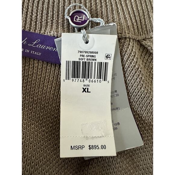 Ralph Lauren Purple Label Men's Brown Silk/Cotton Jacket XL Italy NWT $895 - Picture 13 of 15